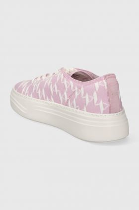 Karl Lagerfeld tenisi KONVERT femei, culoarea roz, KL63421