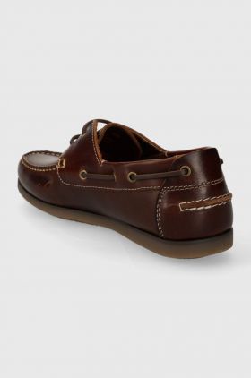 Barbour mocasini de piele Wake barbati, culoarea maro, MFO0684BR73