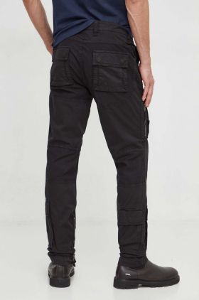 Aeronautica Militare pantaloni barbati, culoarea negru, drept