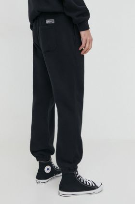 Abercrombie & Fitch pantaloni de trening culoarea negru, neted