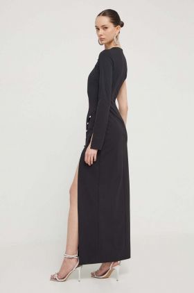 Chiara Ferragni rochie culoarea negru, maxi, mulata