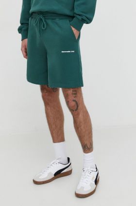 Abercrombie & Fitch pantaloni scurti barbati, culoarea verde