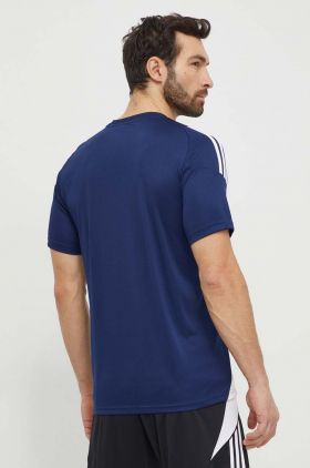 adidas Performance tricou de antrenament Tiro 24 culoarea bleumarin, cu imprimeu  IS1018