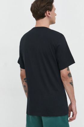 Converse tricou din bumbac barbati, culoarea negru, cu imprimeu