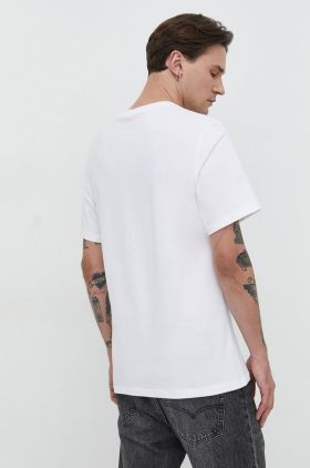 Converse tricou din bumbac barbati, culoarea alb, cu imprimeu