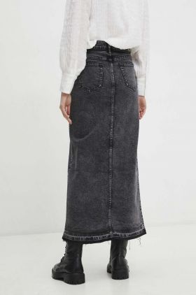 Answear Lab fusta jeans culoarea negru, maxi, drept