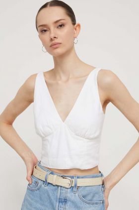 Abercrombie & Fitch top de in culoarea alb