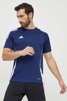 adidas Performance tricou de antrenament Tiro 24 culoarea bleumarin, cu imprimeu  IS1018