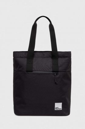 Jack Wolfskin rucsac femei, culoarea negru, mare, neted