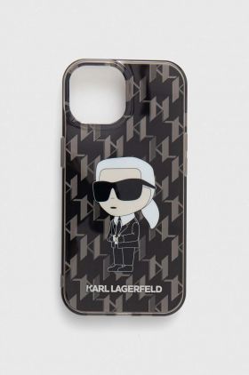 Karl Lagerfeld Husă pentru telefon iPhone 15 / 14 / 13 6.1" culoarea negru