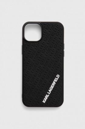 Karl Lagerfeld Husă pentru telefon iPhone 15 Plus / 14 Plus 6.7" culoarea negru