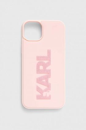 Karl Lagerfeld Husă pentru telefon iPhone 15 Plus / 14 Plus 6.7" culoarea roz