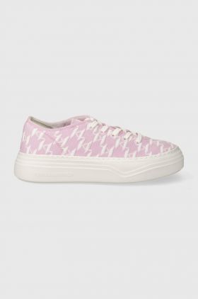 Karl Lagerfeld tenisi KONVERT femei, culoarea roz, KL63421