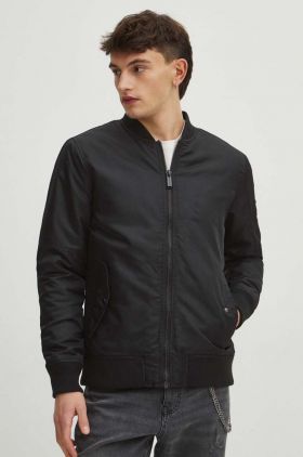 Medicine geaca bomber barbati, culoarea negru, de tranzitie