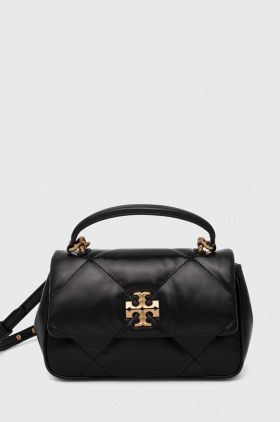 Tory Burch poseta de piele culoarea negru