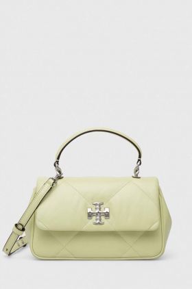 Tory Burch poseta de piele culoarea verde