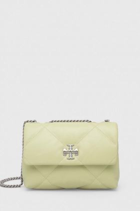 Tory Burch poseta de piele culoarea verde