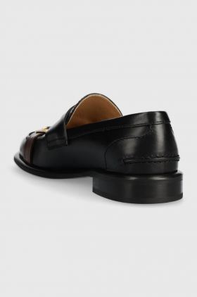 JW Anderson mocasini de piele Animated femei, culoarea negru, cu toc plat, ANW42043A