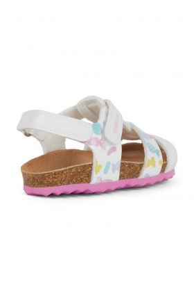 Geox sandale copii SANDAL CHALKI culoarea alb