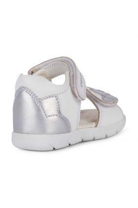 Geox sandale din piele pentru copii SANDAL ALUL culoarea alb