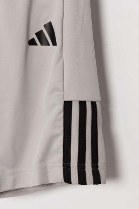 adidas pantaloni scurti copii culoarea gri, talie reglabila