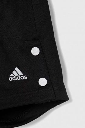 adidas pantaloni scurti copii culoarea negru, neted