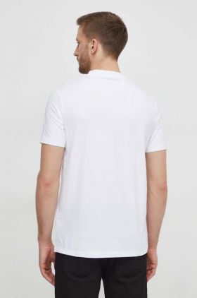 Karl Lagerfeld tricou bărbați, culoarea alb, cu imprimeu 542221.755054