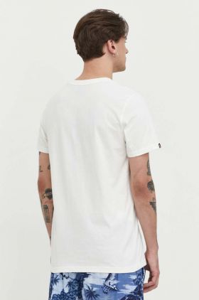 Superdry tricou din bumbac barbati, culoarea alb, modelator