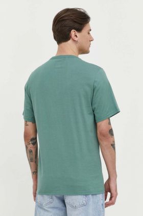 Converse tricou din bumbac culoarea verde, neted