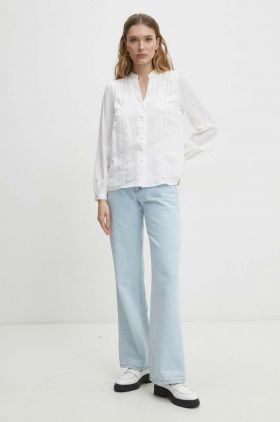 Answear Lab camasa femei, culoarea alb, regular