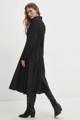 Answear Lab rochie culoarea negru, midi, evazati