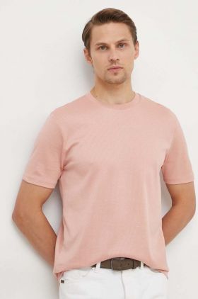 BOSS tricou din bumbac bărbați, culoarea roz, uni 50511595