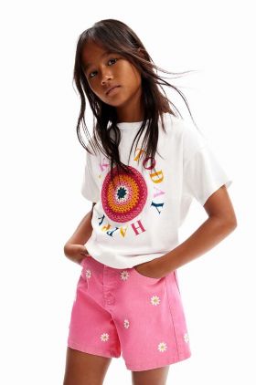 Desigual tricou copii culoarea alb