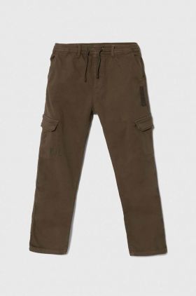 Pepe Jeans pantaloni copii TADEO culoarea verde, neted