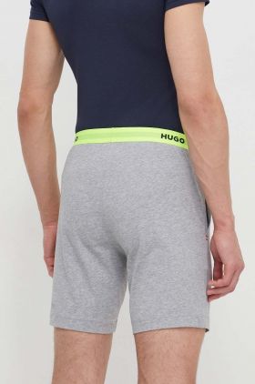 HUGO pantaloni scurți de lounge culoarea gri, melanj 50518620