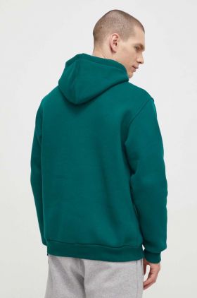 adidas Originals bluză bărbați, culoarea verde, cu glugă, cu imprimeu IS1412