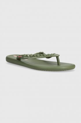 Ipanema slapi MEU SOL THON femei, culoarea verde, cu toc plat, 27130-AV466
