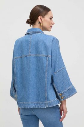 Luisa Spagnoli geaca jeans femei, de tranzitie, oversize