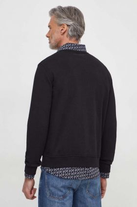 Karl Lagerfeld bluză bărbați, culoarea negru, cu imprimeu 542900.705030