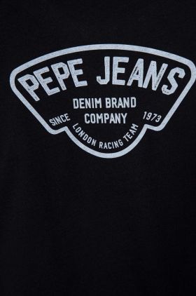 Pepe Jeans tricou de bumbac pentru copii REGEN culoarea albastru marin, cu imprimeu