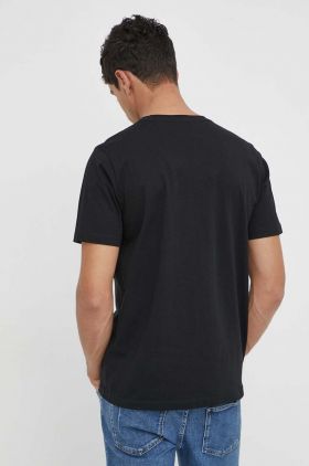 PS Paul Smith tricou din bumbac barbati, culoarea negru, cu imprimeu