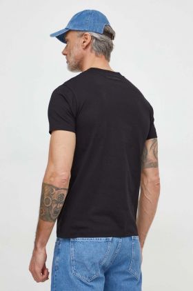 Karl Lagerfeld tricou din bumbac bărbați, culoarea negru, cu imprimeu 542241.755423