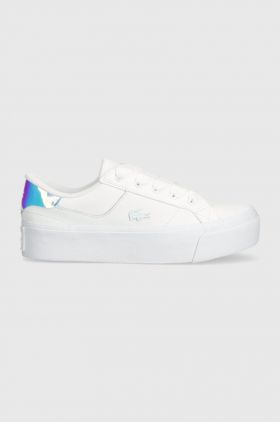 Lacoste sneakers Ziane Platform Leather culoarea alb, 47CFA0004