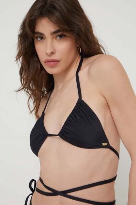 Armani Exchange sutien de baie culoarea negru, cupa moale