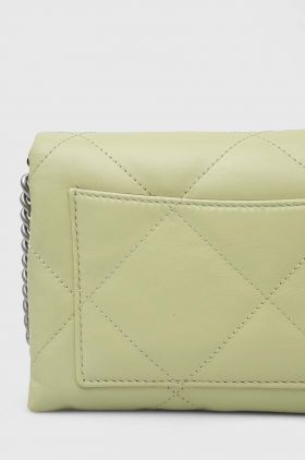 Tory Burch poseta de piele culoarea verde