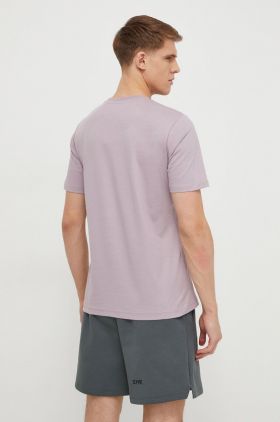 adidas tricou din bumbac bărbați, culoarea violet, cu imprimeu IN6244