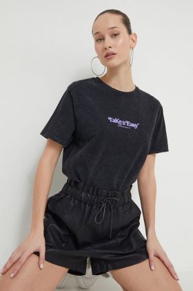 Kaotiko tricou din bumbac culoarea negru, cu imprimeu