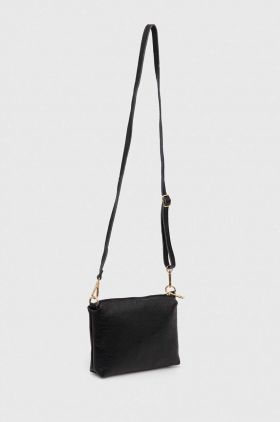 Answear Lab poseta de piele culoarea negru