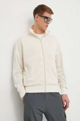 adidas Originals bluză bărbați, culoarea bej, cu imprimeu  IR9892