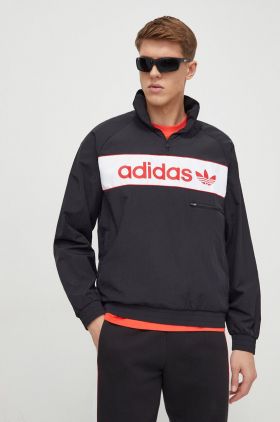 adidas Originals geacă bărbați, culoarea negru, de tranziție, oversize IS1398